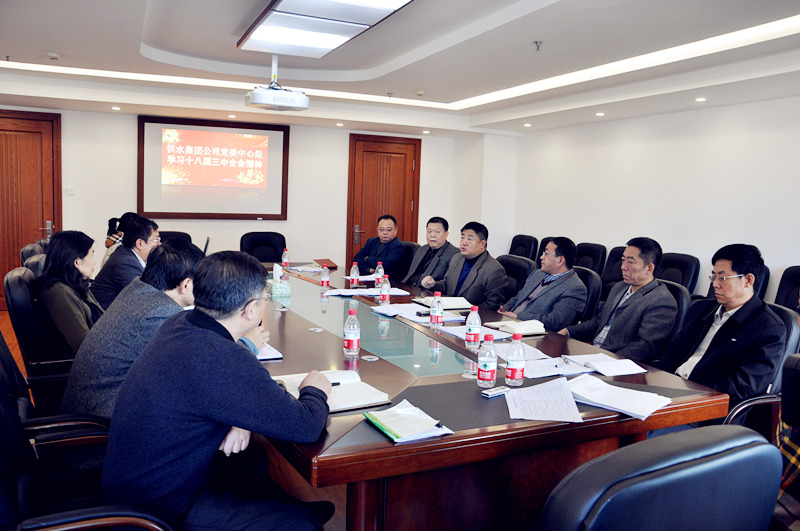 供水集团公司党委中心组学习党的十八届三中全会精神