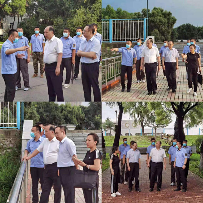 集团公司董事长一行检查朱顺屯取水厂防汛、防内涝及疫情防控等工作