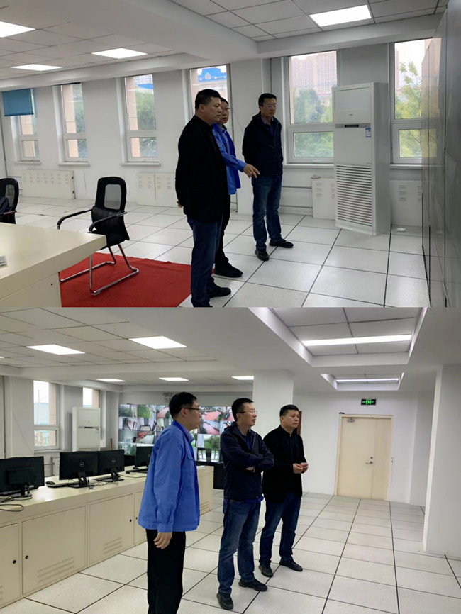 集团公司总经理崔海、安保部长张利军检查哈西净水厂节日安全工作