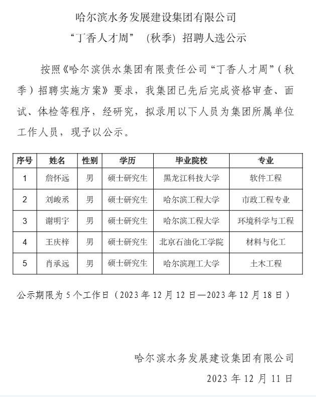 pa捕鱼官方网站“丁香人才周”(秋季)招聘人选公示